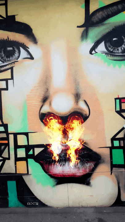 On Fire is head no. 37 of 52Faces NFTart collection by YROM*